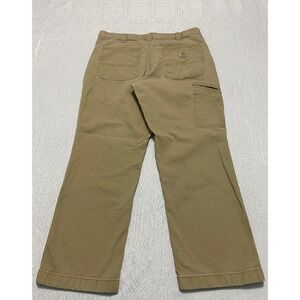 Carhartt Relaxed Fit Carpenter Pants Mens 34x26 Tan Work Utility Casual Trousers